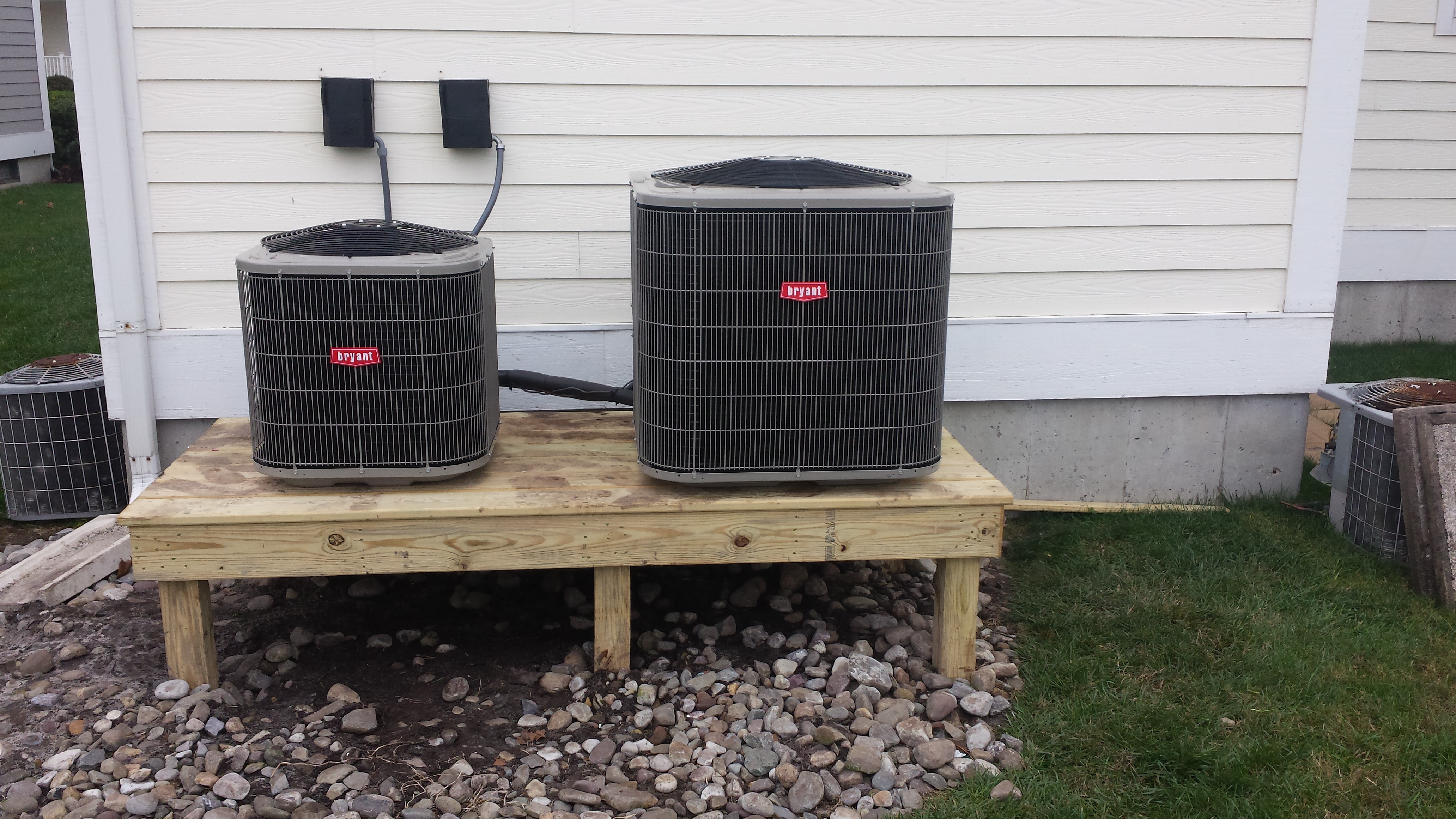 Two Bryant AC Units on a Platform in Bear Trap Dunes